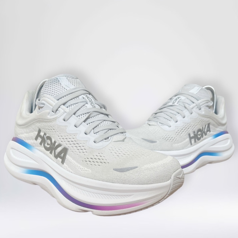 Hoka One HOKA Bondi 9 Cosmic Grey Women’s Size 8.5 D Wide - Picture 2 of 9